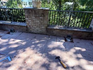 Terrace before waterproofing work began