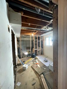 Basement framing work