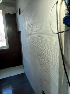 Bathroom wall tile installation
