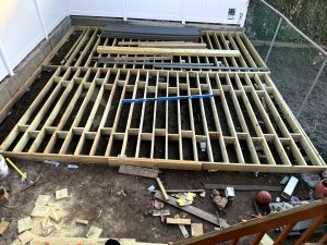 Deck framing complete
