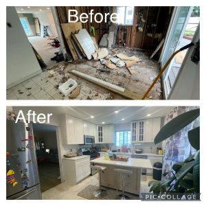 Kitchen before and after remodel