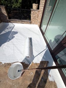 Waterproof coating application